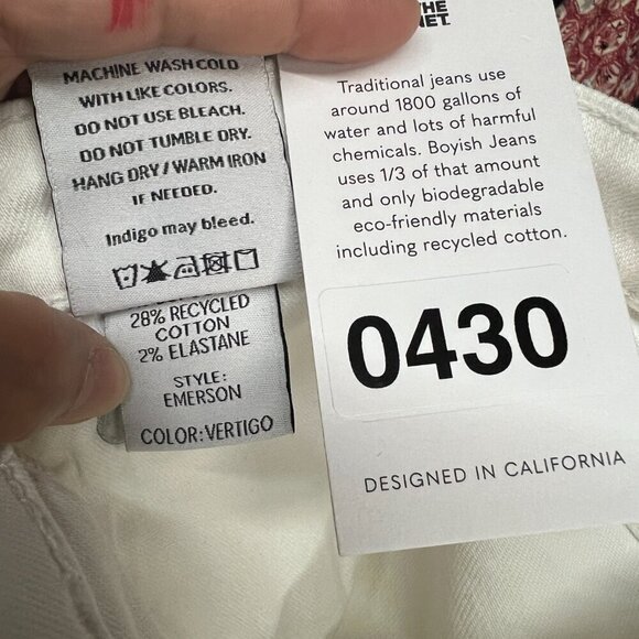 Boyish EMERSON Ankle Slim Jeans Womens Sz 24 in VERTIGO - Picture 8 of 13